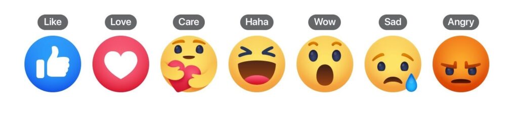 Facebook реакции